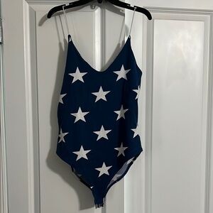 Blue Star-Patterned onesie M